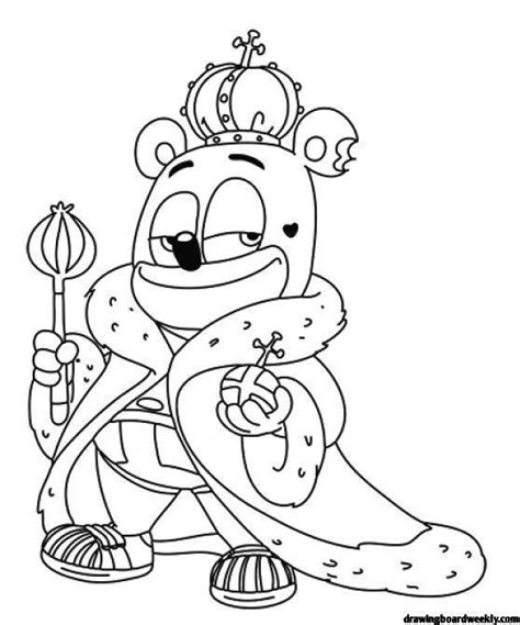 gummy bear coloring page drawing board weekly