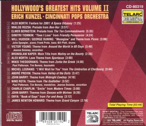 erich kunzel hollywood s greatest hits vol ii cd jpc