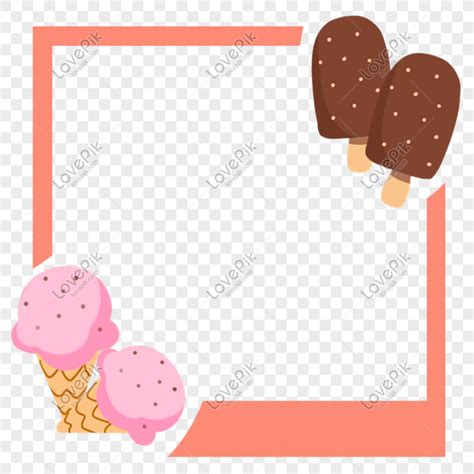 ice cream border png image psd file   lovepik