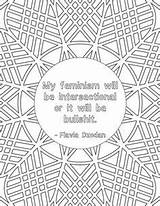 Feminist Colouring sketch template