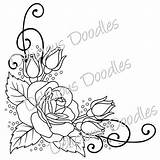 Rose Drawing Border Flower Drawings Corner Roses Sketch Borders Dibujos Buds Doodle Coloring Getdrawings Patterns Stencils Sketches Pages Pintar Flores sketch template