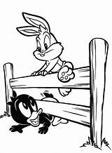 Fence Under Duck Daffy Crawling Little Coloring Pages Netart sketch template