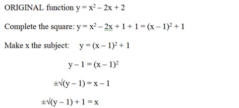 What Is The Inverse Function Of F X X 2 2x Quora