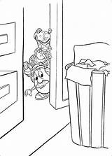 Behind Door Hiding Pages Coloring Rex Mr Potato Head Toy Story Buzz Color Kids Disney Cartoons Fun Supercoloring sketch template