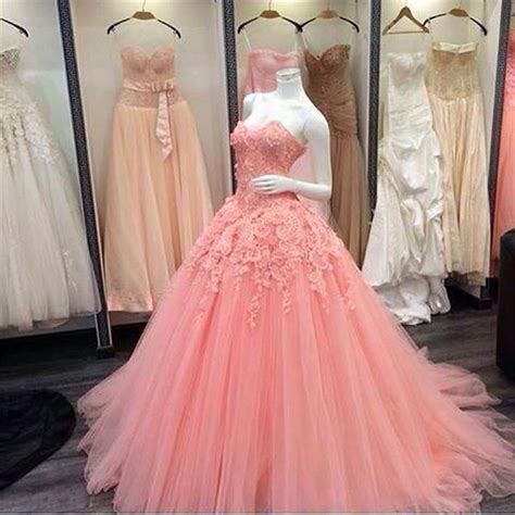 Real Images Pink Party2016 Prom Dresses Ball Gown Sweetheart Vintage