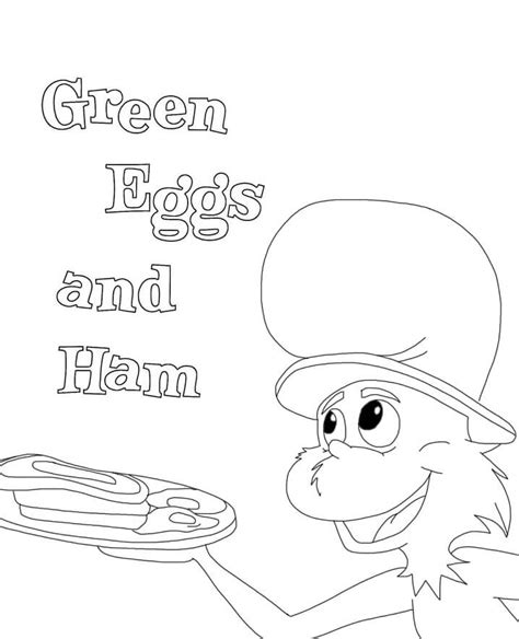 green eggs  ham  coloring page  printable coloring pages  kids