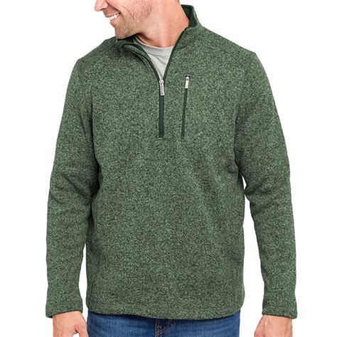 woolrich mens size  large  zip pullover warm fleece sweater cedar green ebay