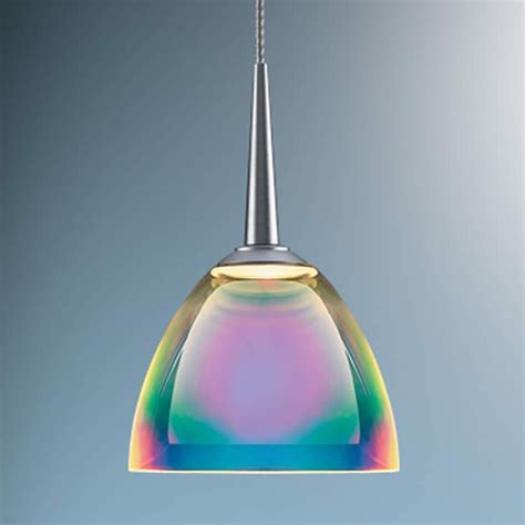 A Multi Colored Glass Light Shows Rainbows Of Light Ultra Modern