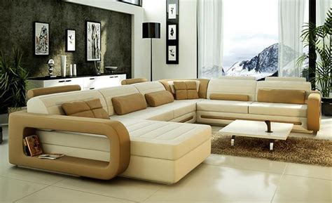 sofa modern design hot sale top grain leather sofas corner couches  comfortable chaise