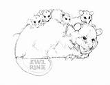Opossum Jewel Renee sketch template