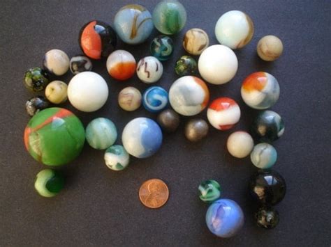 lot 36 vintage marbles very large to small some by philjodrums