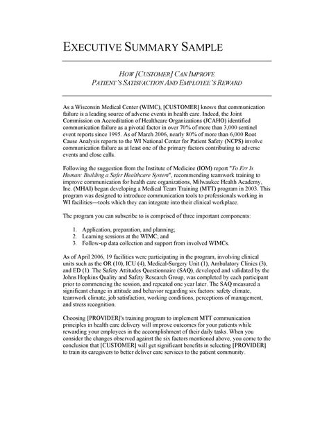 executive summary outline template  graphic design templates