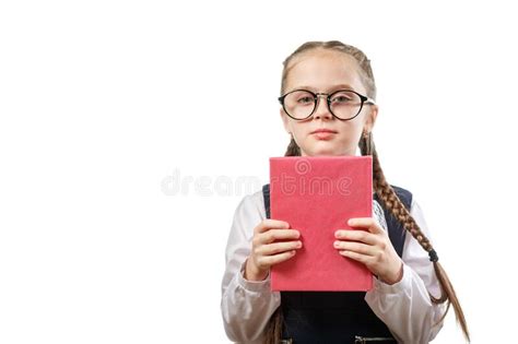 School Girl In Glasses Showing Middle Finger An Insulting Gesture A