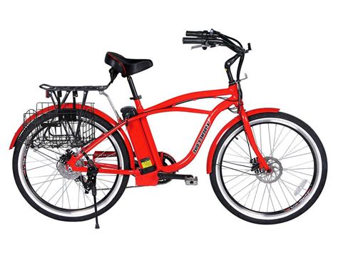 treme newport electric bike beach cruiser bicycle red
