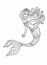 Coloring Pages Mermaid Merman Tail Drawing Color Barbie Getdrawings Printable Print Getcolorings Ariel sketch template