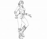Tekken Asuka sketch template