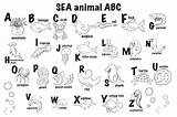 Coloring Abc Pages Animal Alphabet Sea Kids Color Choose Board Worksheet Letter Worksheets sketch template