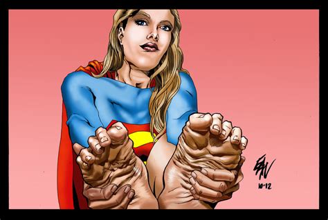 Supergirl Wrinkled Feet Superhero Foot Fetish Pics