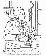 Jefferson Thomas Coloring Pages Paine Printables Sketch Usa Template Go Popular sketch template