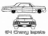 Impala Chevy Coloring Car Old sketch template