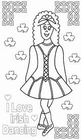 Irish Coloring Dance Pages Getdrawings sketch template