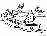 Coloring Canoeing Canoe Pages Canoes People Four Two Printable Kids Getcolorings Getdrawings Template Print Color sketch template