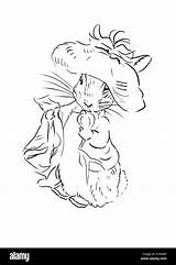 Rabbit Beatrix sketch template