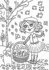 Coloring September Pages Fall Printable Peppy Adults Kids Bunny sketch template