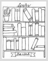 Bookshelf Organizers Coloring Ive Bookcase Journaling Heritagechristiancollege sketch template