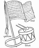Coloring Pages Flag Printable American Patriotic July 4th Independence Drawing Usa Flags Drum Color Kids States United History Vector Wind sketch template