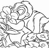 Coloring Pages Thumper Flower Bambi Disney Printable Kissing Colouring Choose Board Getcolorings sketch template