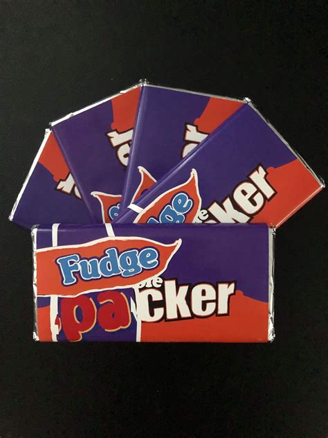 Fudge Packer Adult Content Rude Novelty 100g Belgian Milk Etsy