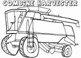 Combine Harvester Coloring Pages Print sketch template