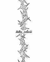 Thorn 가시 타투 나무 Armband sketch template
