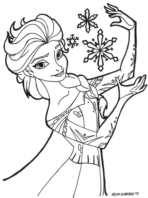 Elsa Frozen A5 Tinta Fargeleggingsark Fargelegging