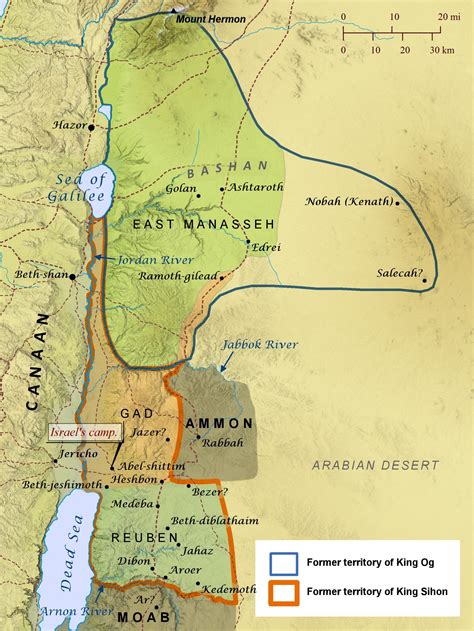 israel defeats og  sihon bible mapper blog