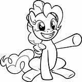 Coloring Pie Pinkie Pony Little Smile Big Pages sketch template