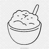 Potatoes Mashed Clip Presented Vegetable sketch template