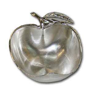honey dish apple shaped silver plated  great gift