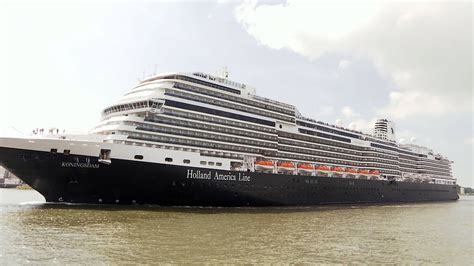 nieuw schip holland america  komt aan  rotterdam nos