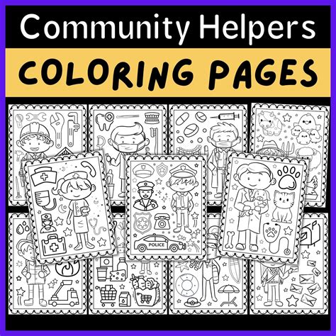 community helpers coloring pages  kids   teachers