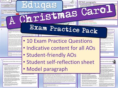 eduqas  christmas carol exam practice teaching resources