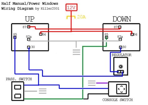 manualpower window wiring diagram electrical circuit diagram trailer light wiring