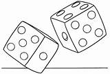 Dice Coloring Two Getcolorings Pages Getdrawings sketch template