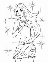Coloring Barbie Pages Ballerina Color Popular sketch template