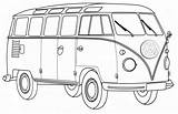 Bus Coloring Pages Vw Volkswagen Printable Van Colouring Cars Sheets Color Drawing Car Outline Mini Trucks Pdf Line Para Colorear sketch template