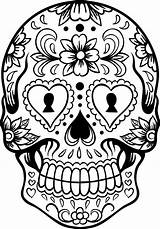 Skulls Mexicain sketch template