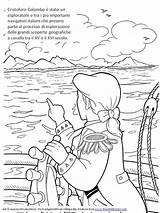 Mewarnai Freekidstories Pahlawan Colombo Cristoforo Heros Nasional Kolumbus Christophe Colomb للاطفال sketch template