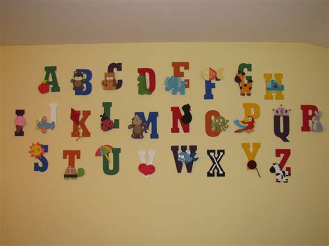 printable alphabet letters  wall