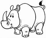 Rinoceronte Colorir Desenhos sketch template